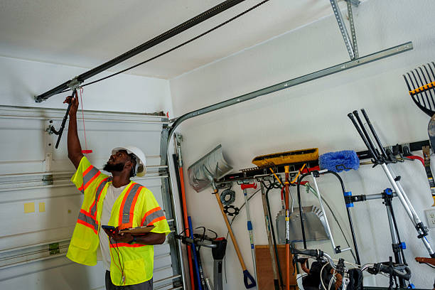 Professional Garage Door Panel Replacement technician working in Murillo, TX